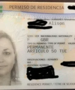 Spanish permanent residence card
