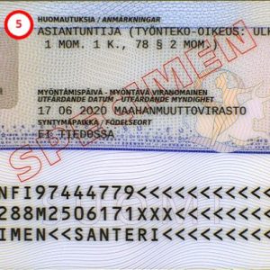 Finnish Residence Permit Card